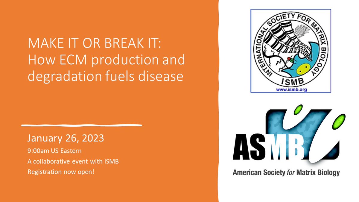 ASMB (@amsocmatbio) on Twitter photo It's almost time for the holiday season⛄❄ We wish you a very #ASMBeHappy holidays! 
Want something to look forward to in the #NewYear2023? Check out the #collaboration between us and <a href="/IntSocMatBio/">ISMB</a>! #ECMatrix #ScienceNoBoundaries #MatrixIsEverywhere
asmb.memberclicks.net/e-symposia It's almost time for the holiday season⛄❄ We wish you a very #ASMBeHappy holidays! 
Want something to look forward to in the #NewYear2023? Check out the #collaboration between us and <a href="/IntSocMatBio/">ISMB</a>! #ECMatrix #ScienceNoBoundaries #MatrixIsEverywhere
asmb.memberclicks.net/e-symposia