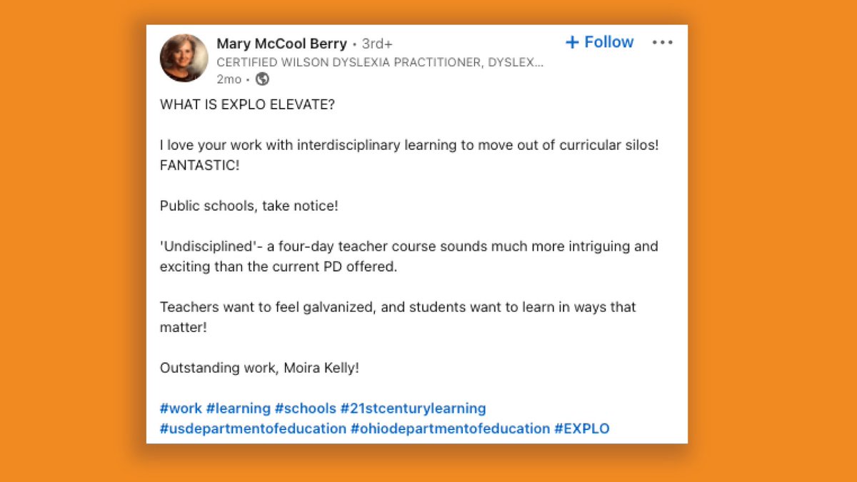 TBT to this summer’s EXPLO Elevate Undisciplined conference, a 4-day course that helps educators create environments where students can THRIVE. Visit elevate.explo.org to learn more.
#EXPLO #EXPLOElevate #PublicSchools #SchoolAdministrators #Educators #Connections