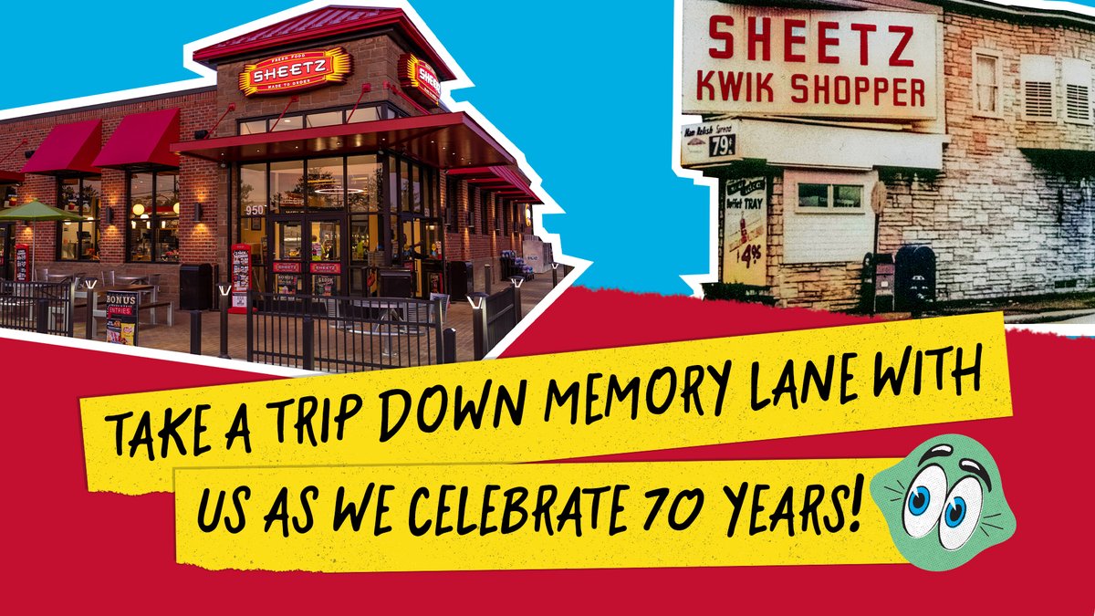 sheetz's tweet photo. 70 yearz together! Do you remember your first Sheetz Run? https://t.co/k50k11J81w