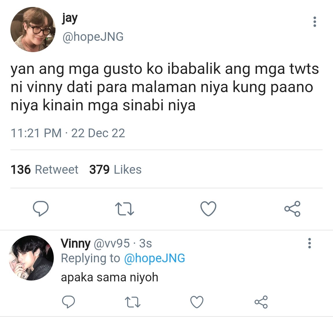 Filo #Taekookau Where In..

Vinny ( Kth ) And Cion ( Jjk ) Are Always Coming At Each Other'S Neck. 1384
