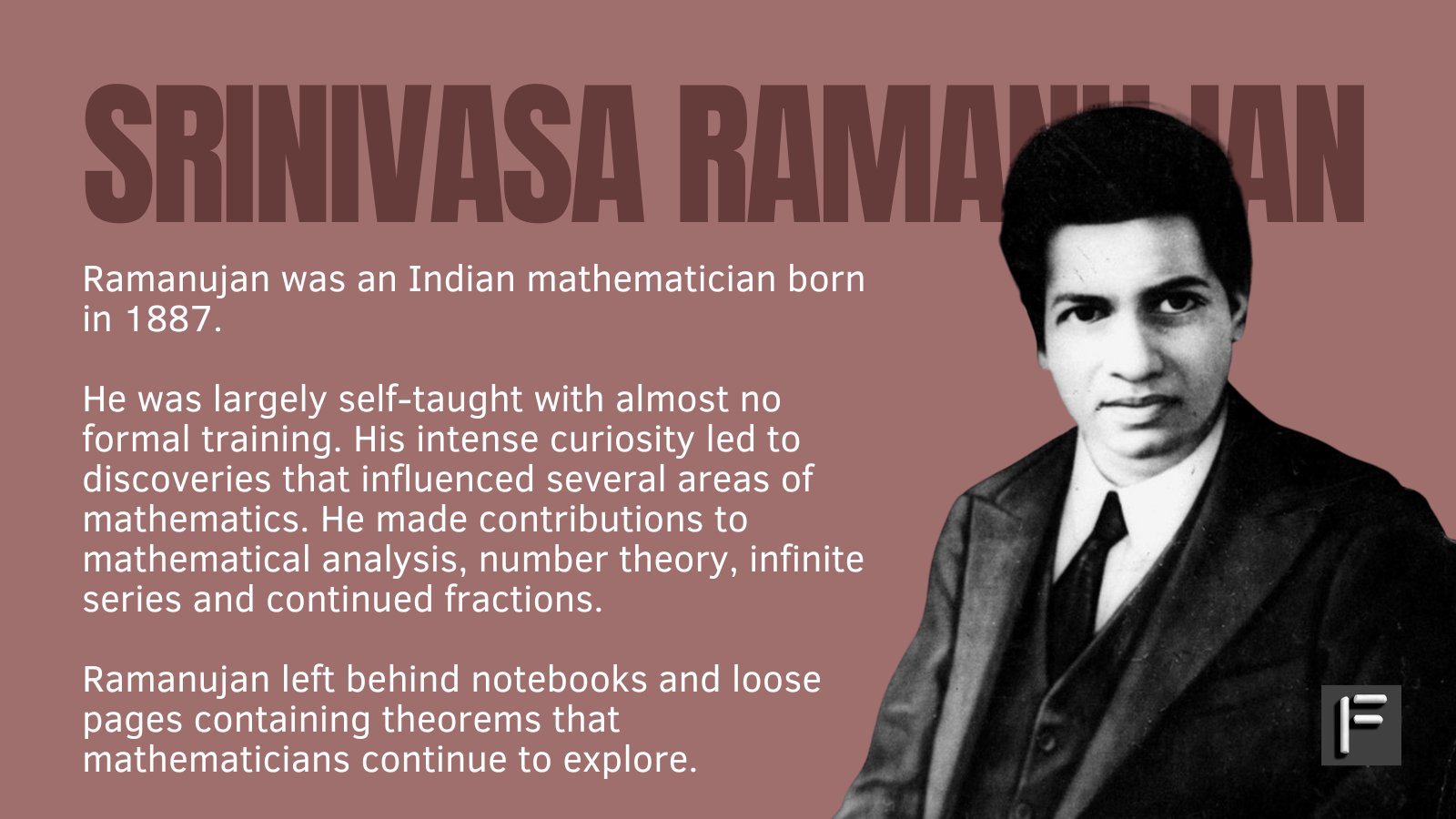 Indian mathematician, Srinivasa Ramanujan - Stock Image - H418/0136 -  Science Photo Library