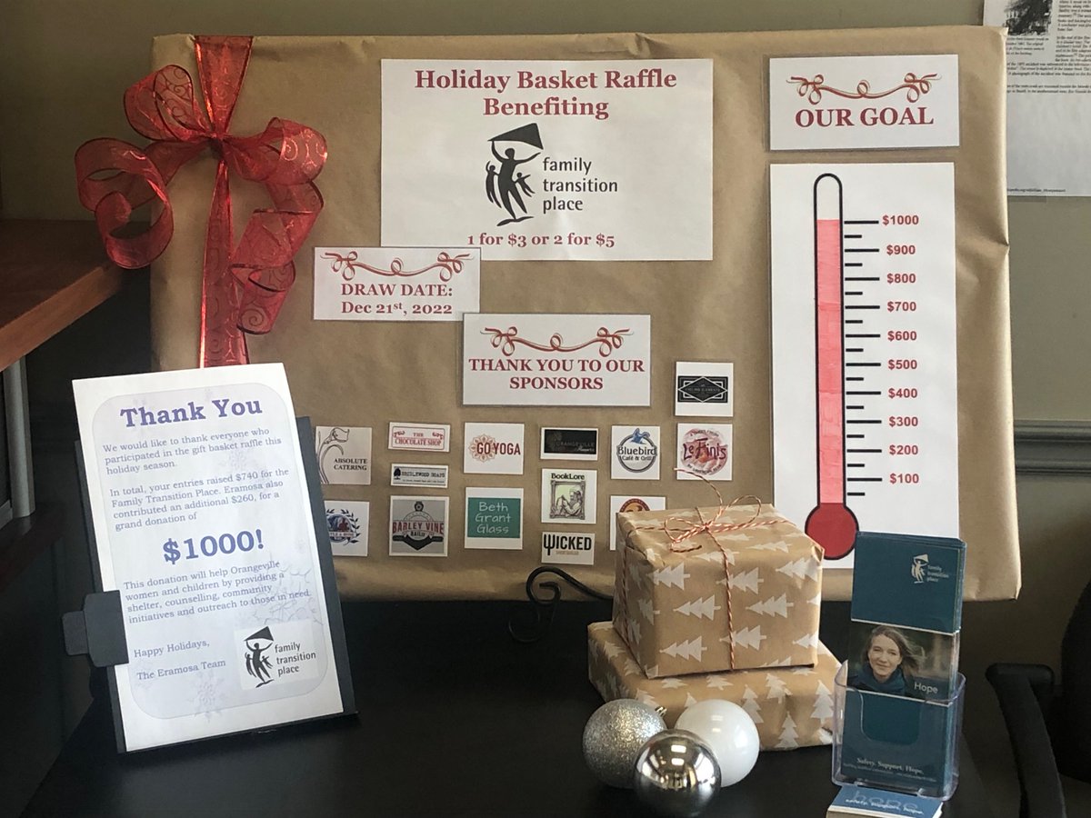 We're so grateful for the support of <a href="/EramosaPhysio/">EramosaPhysiotherapy</a>  (Orangeville). Through their Holiday Basket Raffle, they raised $740 and then topped up the amount to $1,000—all in support of FTP! ❤️

Special thanks to Michelle, Heather and Brent for their support.