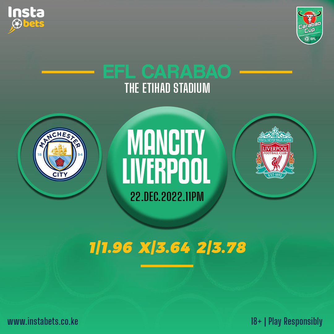 InstabetsKE's tweet photo. 𝗖𝗹𝘂𝗯 𝗙𝗼𝗼𝘁𝗯𝗮𝗹𝗹 ��𝘀 𝗕𝗮𝗰k 🔥

Who will win today's match in the EFL Cup? 🏆

𝗧𝗼𝗱𝗮𝘆 𝗡𝗶𝗴𝗵𝘁  𝗕𝗶𝗴 𝗠𝗮𝘁𝗰𝗵..
 Liverpool FC🔴 𝘃𝘀 Manchester City🔵

Paybill: 285673 😎
 👉 https://t.co/ZRvVkMTbkA 🙂
📲SMS REGISTER to 29118 https://t.co/GL40A3WrwK