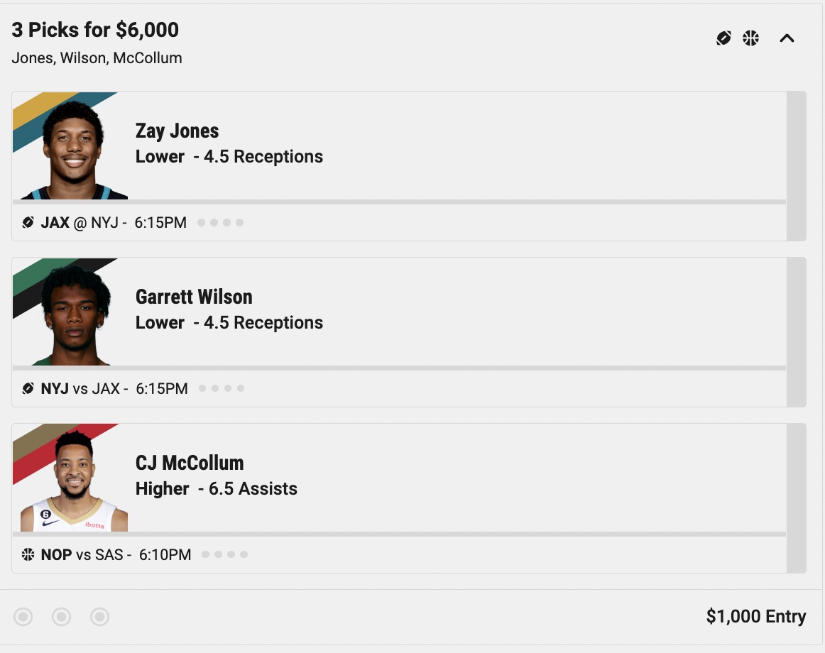 $6,000 dart 🎯

Plays from <a href="/OddsJam/">OddsJam.com</a> Positive EV: oddsjam.com/betting-tools/…

McCollum play keeps getting better...

Books have this juiced like -150 to -175 😳