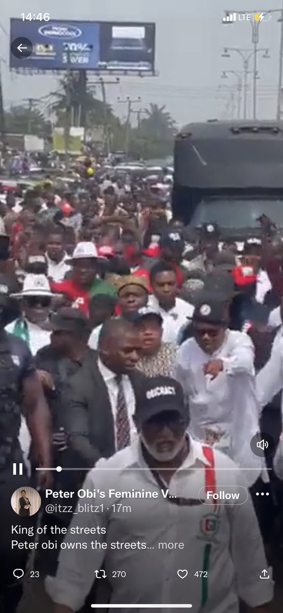 fdmlearn's tweet photo. Wike provided PO with solid logistics and bullet proof vehicles, yet, he is trekking and walking side-by-side with the people he intends to lead. 

Passion for Excellence 

#PeterObiInPortHarcourt #POinRivers https://t.co/3ujAcLN5FK