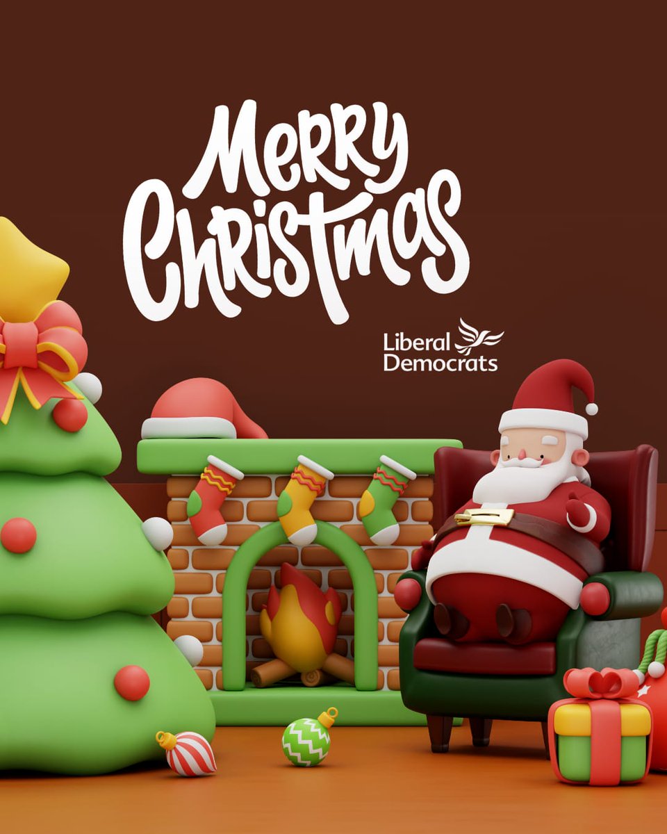 LibDems's tweet image. Merry Christmas! 

From all of us at the Liberal Democrats, wishing you and your loved ones good health and happiness for the holidays. 🎄🎅🏼☃️