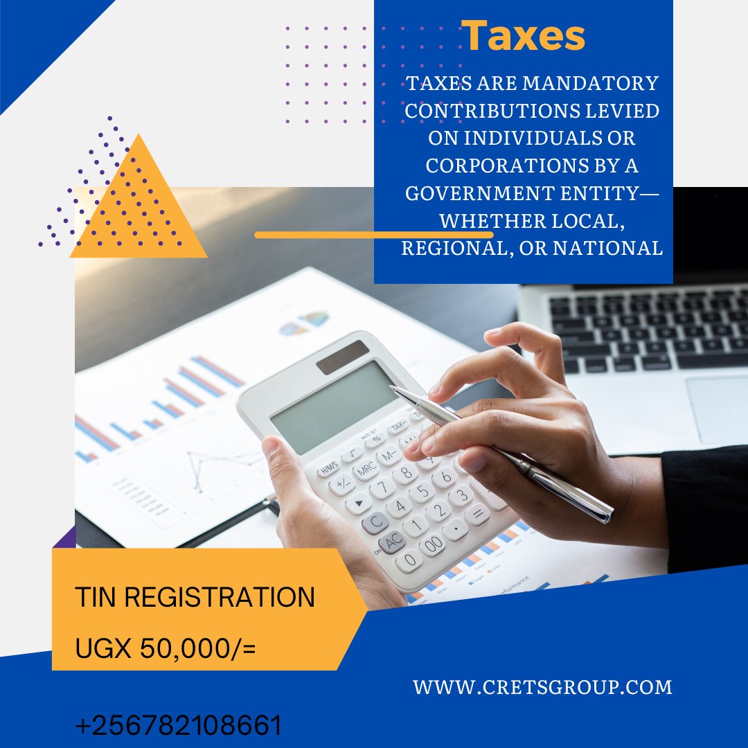 crets_group's tweet photo. TAX INDENTIFICATION NUMBER (TIN)
REGISTRATION STARTS FROM UGX 50,000/=
https://t.co/tt9F9lQRIp
+256 782 108661
+256753697169
#taxes #taxes2023 #taxesdoneright #taxesdoneright #Uganda https://t.co/Wz0zh6XTKw