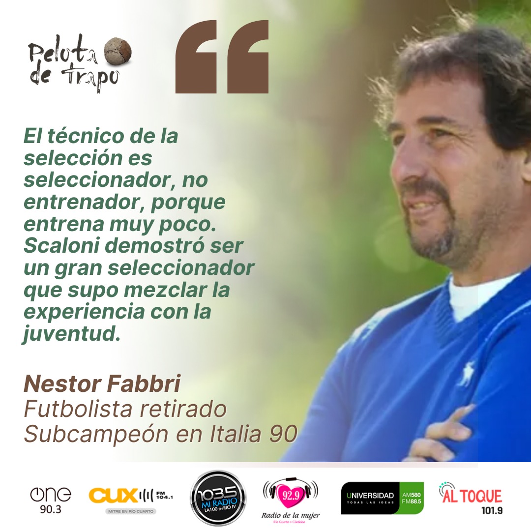 🏆 La Selección Argentina es campeona del mundo y en Pelota de Trapo seguimos analizando todo lo que dejó la Copa con voces de protagonistas.

👉 En nuestro programa de ayer nos dimos el lujo de hablar con Nestor "Tota" Fabbri, finalista en Italia 90.

📻 cuxproducciones.com.ar/not.php?id=2797