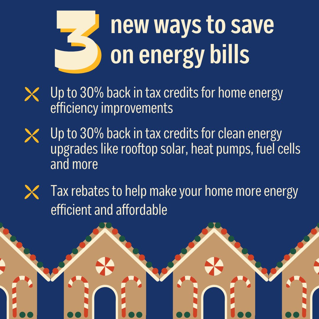 RepDavids's tweet photo. We’re getting near the end of #12DaysofKansas!
I've been laser focused on lowering costs for Kansans. Here are 3 ways you can save money on your utilities by using new tax breaks to improve your home’s energy efficiency - all passed into law by Congress this year! https://t.co/N7u5zqiXbW