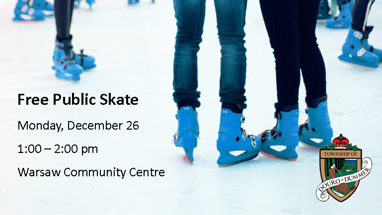 Douro_Dummer's tweet photo. Come out for a free public skate at Warsaw Arena on Monday, Dec 26 from 1:00-2:00pm! 
Sponsored by #DouroDummer! https://t.co/mL4U5gYmQ3