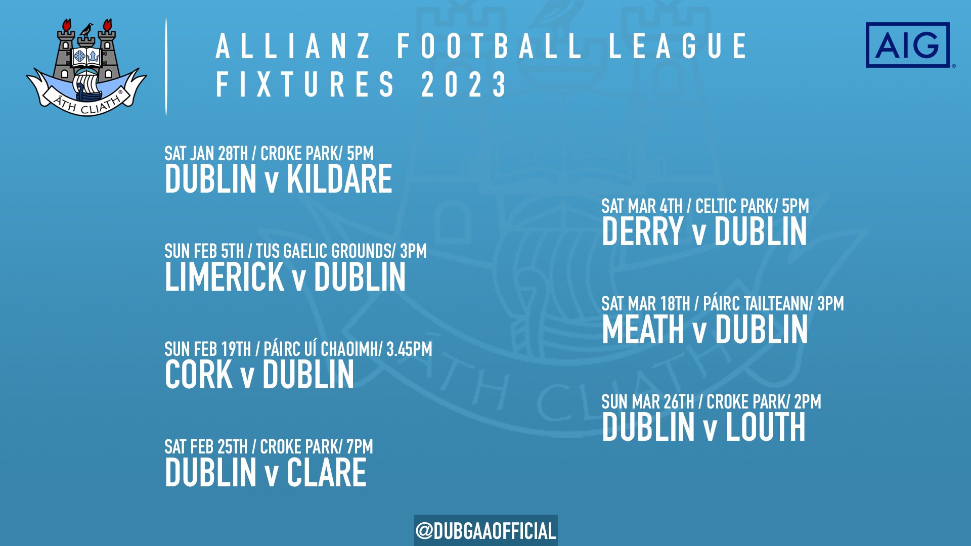 Dublin GAA on X: Our Senior Footballers throw-in their 2023