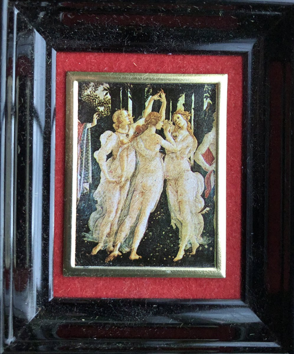 Fliss’ Advent  Day 22 - A miniature of the Three Graces from La Primavera by Sandro Botticelli (Firenze 1445 – 1510)