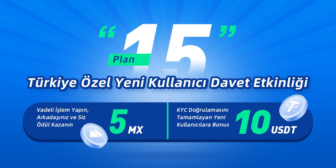 Mexc Borsasıyeni kayıt yapıp KYC yapan herkese 10 USDT bonus vermekte. Daha önce kaydolmadıysanız linki kullanabilirsiniz.
mexc.com/register?invit…