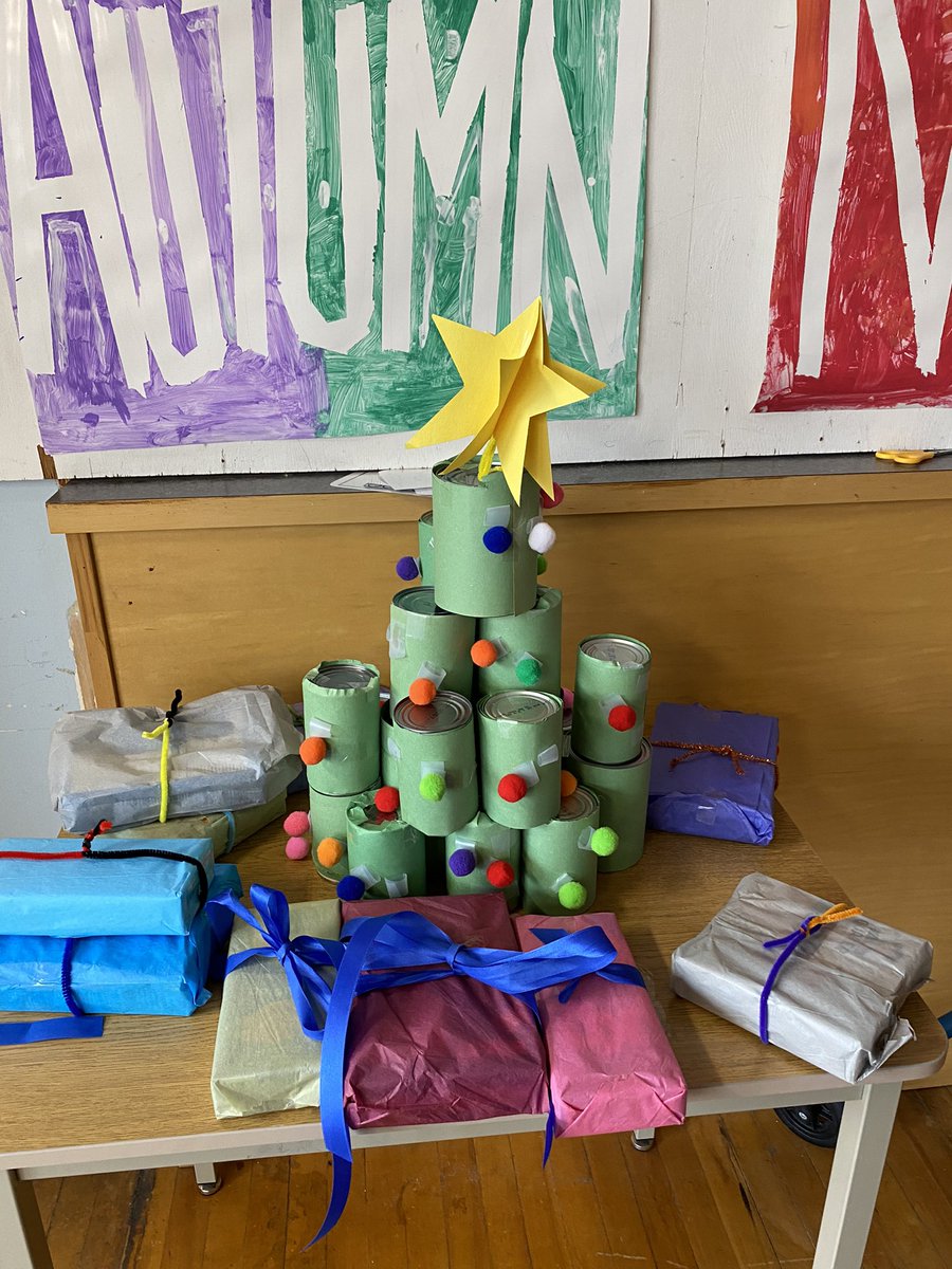 MrsKowalskyS's tweet photo. Our display of donations for the food drive https://t.co/yYnMxk3Sgh