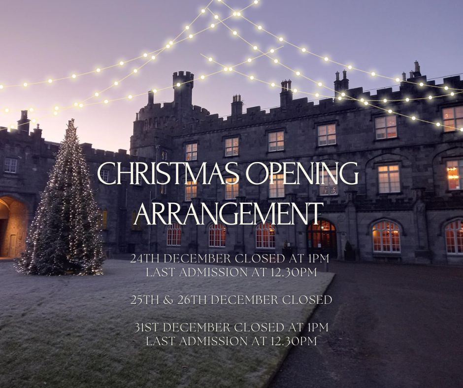 kkcastleOPW's tweet photo. Kilkenny Castle Christmas opening arrangement:
🎄Closed at 1pm on 24th / last admission @ 12.30pm
🎄Closed on 25th & 26th
🎄Reopen on 27th at 9.30am
🎄Closed at 1pm on 31st / last admission @12.30pm
🎄Reopen at 9.30am on 1st January
#ChristmasInIreland #Yulefest https://t.co/kpcTTr3be2