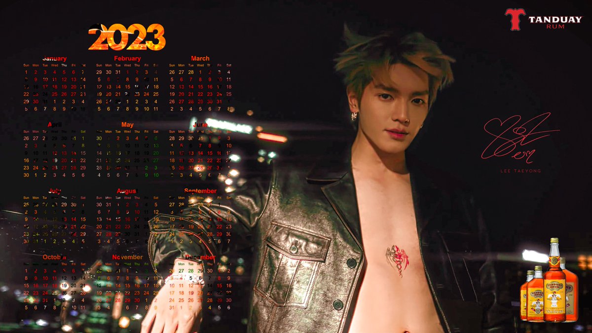 SCYENIDE's tweet photo. #taeyong for tanduay 2023 calendar https://t.co/kYcqA6UvAe