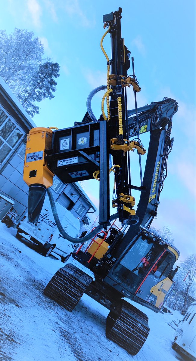 We wish to present to you, the just delivered excavator mounted drilling rig! 
The EX-30 D
#quarrying #tunneling #rockdrill #excavator #hydraulic
