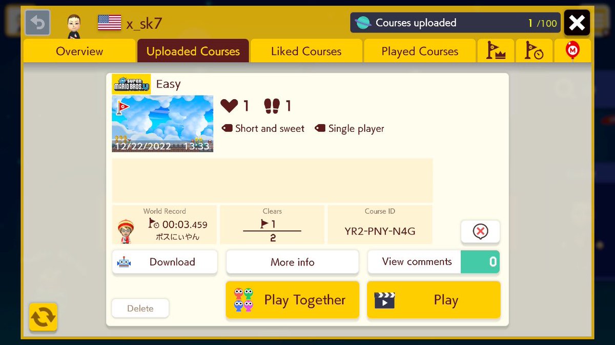CanUMeme's tweet photo. اللي يلعبو ماريو ميكر 2 جربو مرحلتي ترا اول مره اسويها وسهلة مره 🫶🏻 #MAKERITAX #mariomaker2 https://t.co/U2grcFUeSA