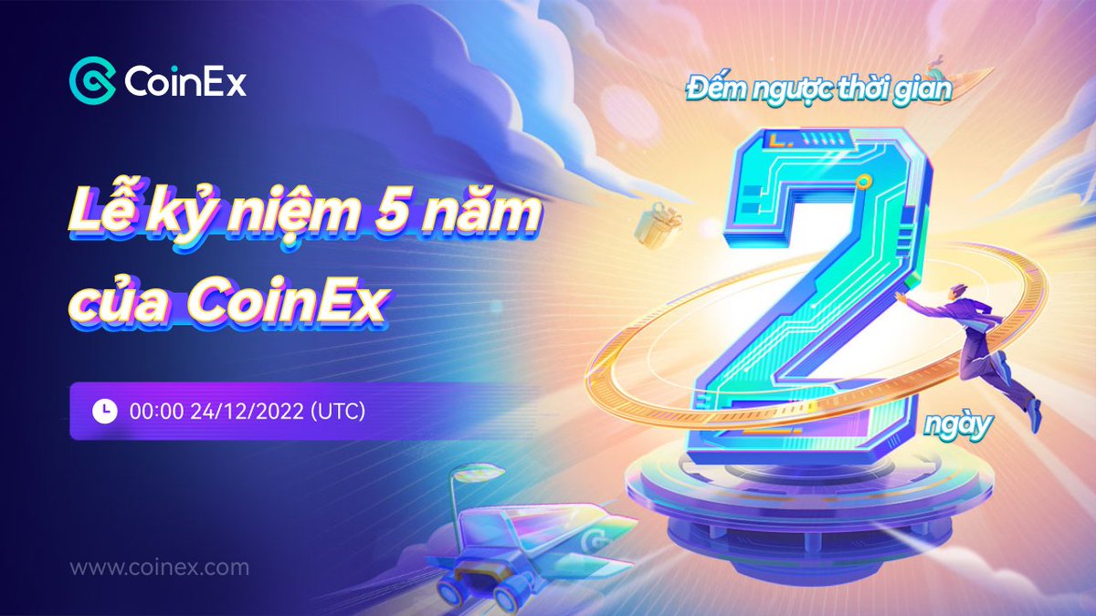 CoinExVietnam's tweet photo. Lễ kỷ niệm 5 năm của CoinEx chỉ còn cách 2 ngày nữa thôi🙈
Các bạn có đoán được là sẽ có những sự kiện gì và phần thưởng sẽ là bao nhiêu không 🤔
#CoinEx #CoinExMoment #CoinExNFT #CoinExTurns5 #cheerwithCoinEx https://t.co/0xYeULrDO2