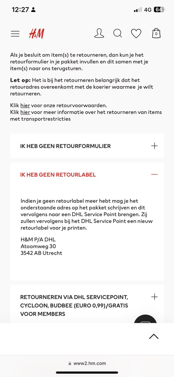 H&M Customer Service on Twitter: Stuur ons even privéberichtje alsjeblieft, dan kunnen wij je even uitleggen hoe precies te retourneren. https://t.co/h4SdLkm1lW" / Twitter