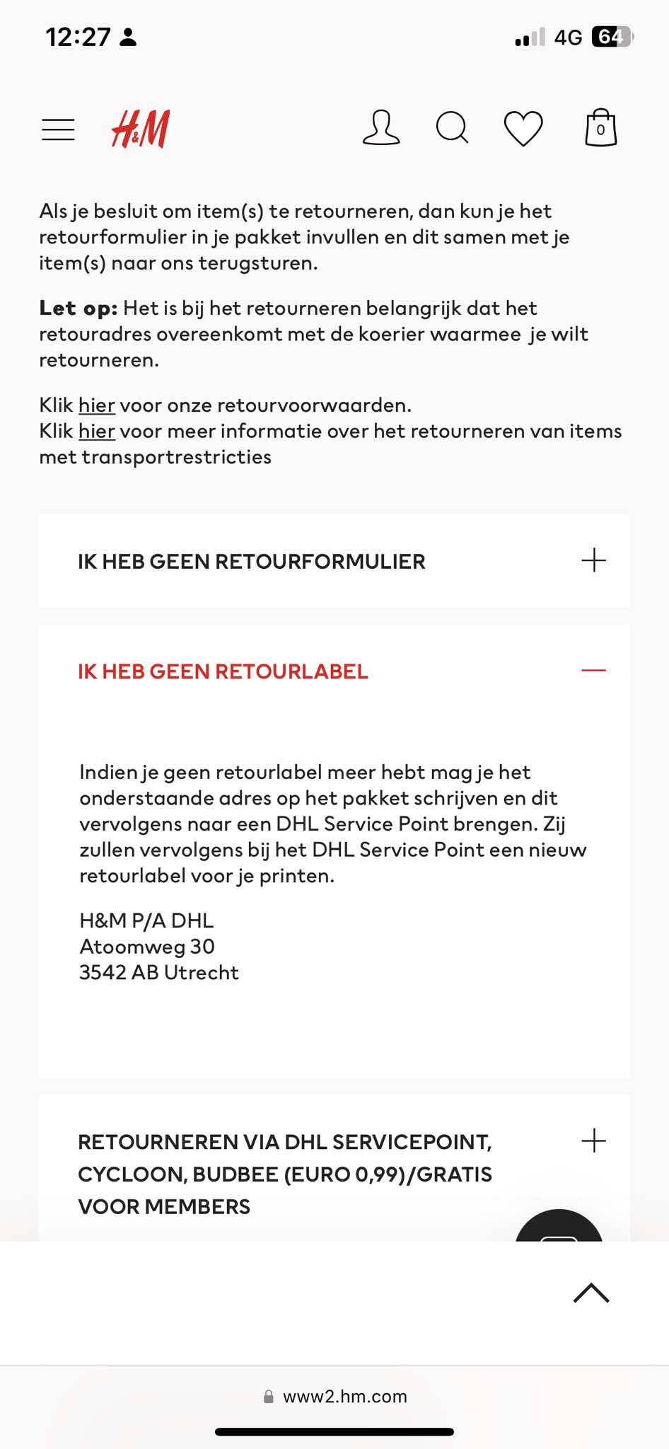 H&M Customer Service on Twitter: Dat is juist. In dit geval heb je geen QR code Met welke bezorgdienst heb je deze bestelling ontvangen?" / Twitter