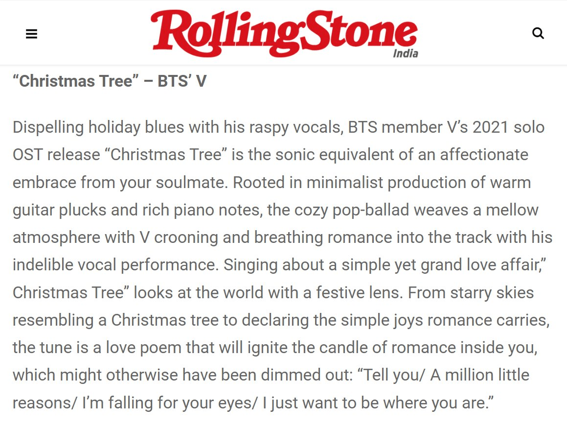 ̈Tati⁷⁹🎄 TAECEMBER on Twitter "RT tetestream_ .RollingStoneIN has