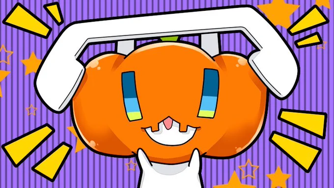 カボチャも似合う電話機TELUちゃん 