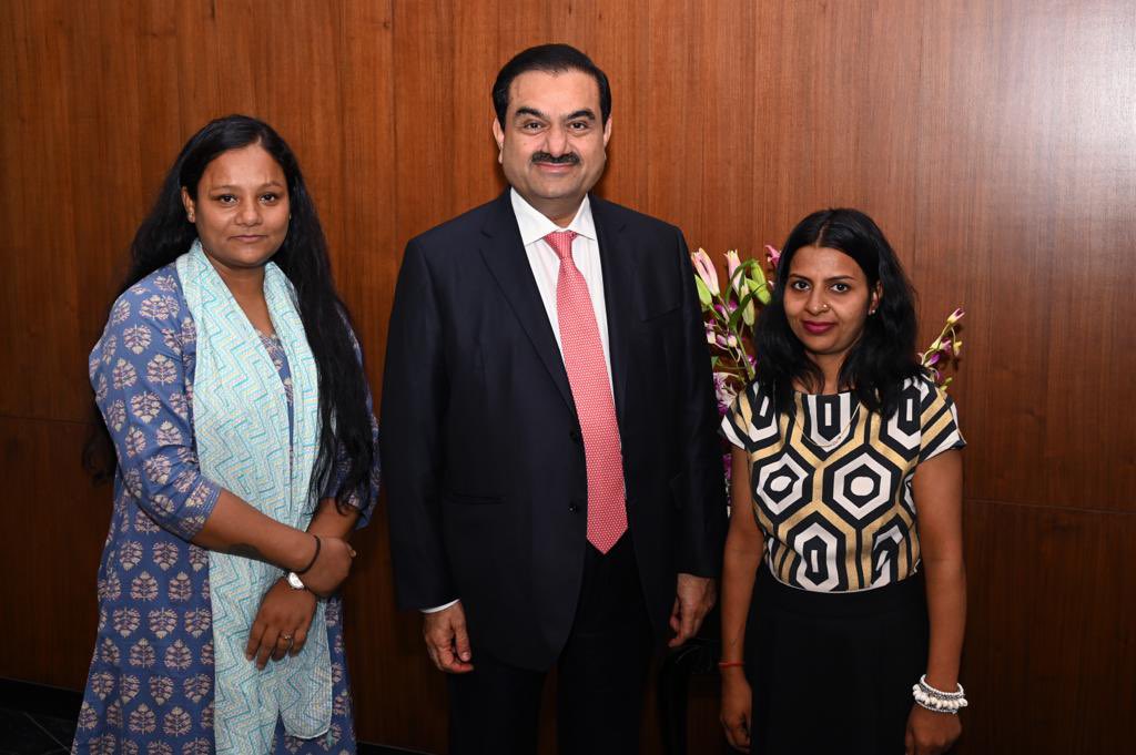 gautam_adani's tweet photo. Privileged to have @kirankanojia_ and @sinha_arunima at @AdaniGreenTalks 2022 presenting to our leadership team their stories of grit and determination. Stunning, Touching and Inspirational. https://t.co/iFrEC0cyQb