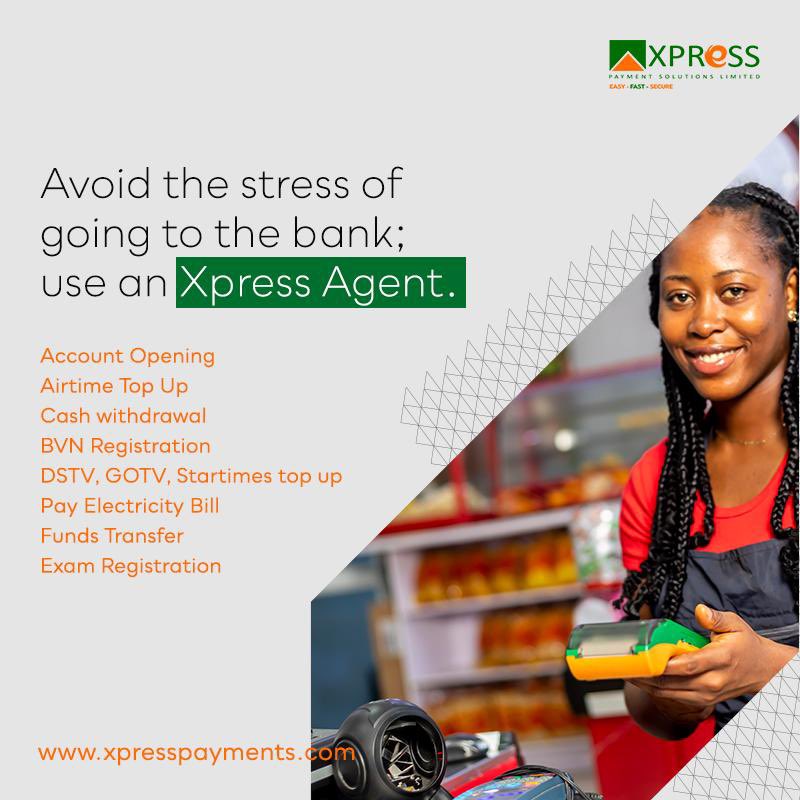 Xpresspayments's tweet photo. Going to the bank during this period can be stressful. Avoid unnecessary stress; use an Xpress Agent!
There is an Xpress Agent close to you.
#xpressagent #xpresspayments #agencybanking #christmasperiod #christmasrush https://t.co/X5TeGSW560