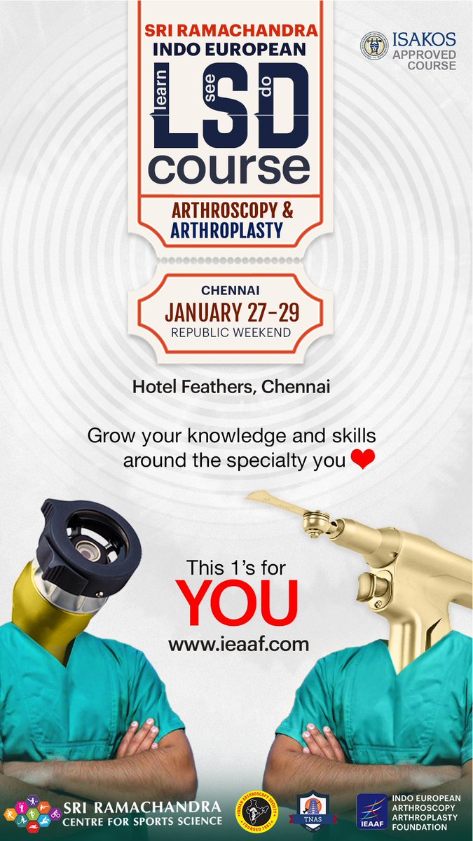 ligamentsurgeon's tweet photo. Register now for the innovative IEAAF-LSD Course - https://t.co/HaNn7vHOU1 https://t.co/Jg2dH8au9W