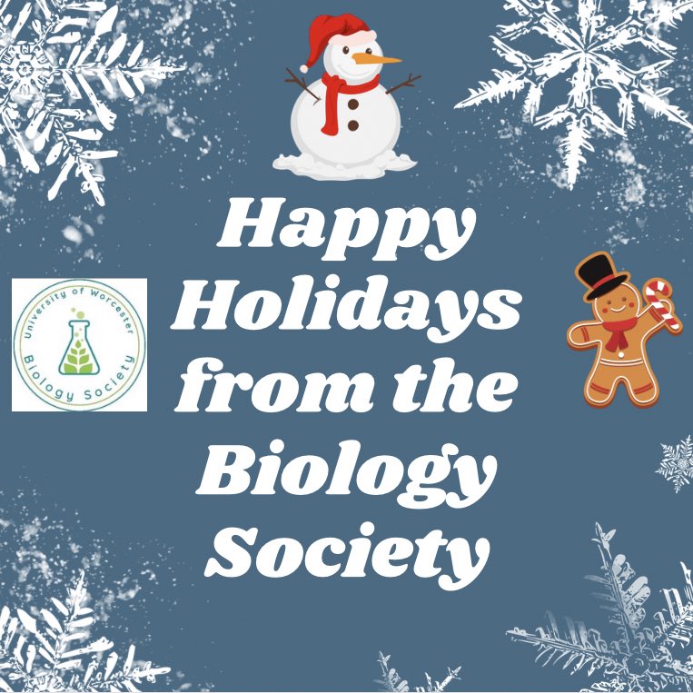 Worc_Biology's tweet photo. The Biology Society wishes everyone a happy holidays. If you celebrate Christmas; Merry Christmas, if not we hope you enjoy a well deserved break!
#teamworc #worcester #worcesteruni #uowbiologysociety #christmas #winter https://t.co/BeUkKLjQiH