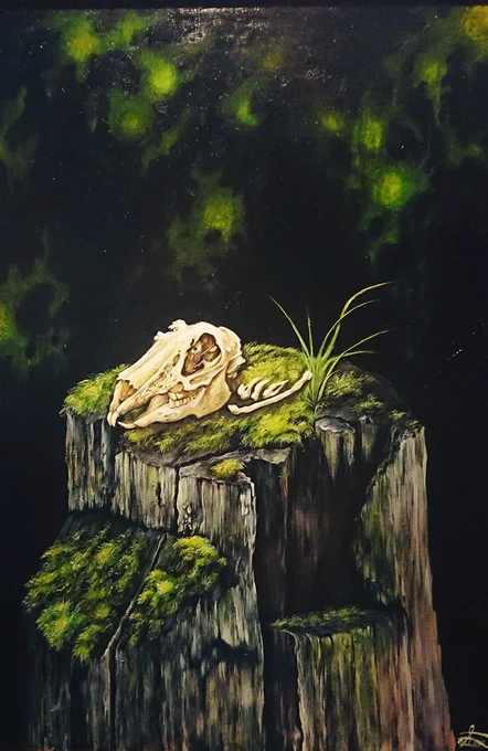 #作品を載せて自分の作品を知ってもらおう ほんのりダーク油絵. 