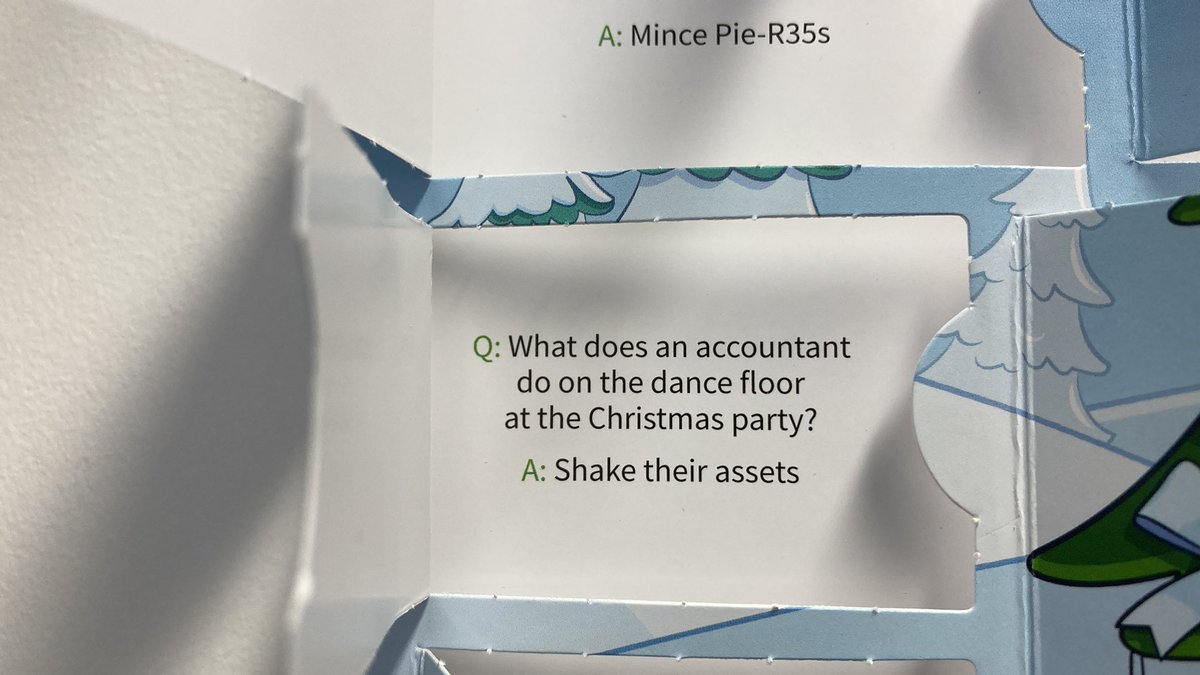 BaxtertaxKate's tweet photo. Thank you @freeagent for the advent calendar which has raised a few giggles in the office every day this month. We like to think this one in particular reflects our wee dream team 😂 https://t.co/HjcxOYg7t3