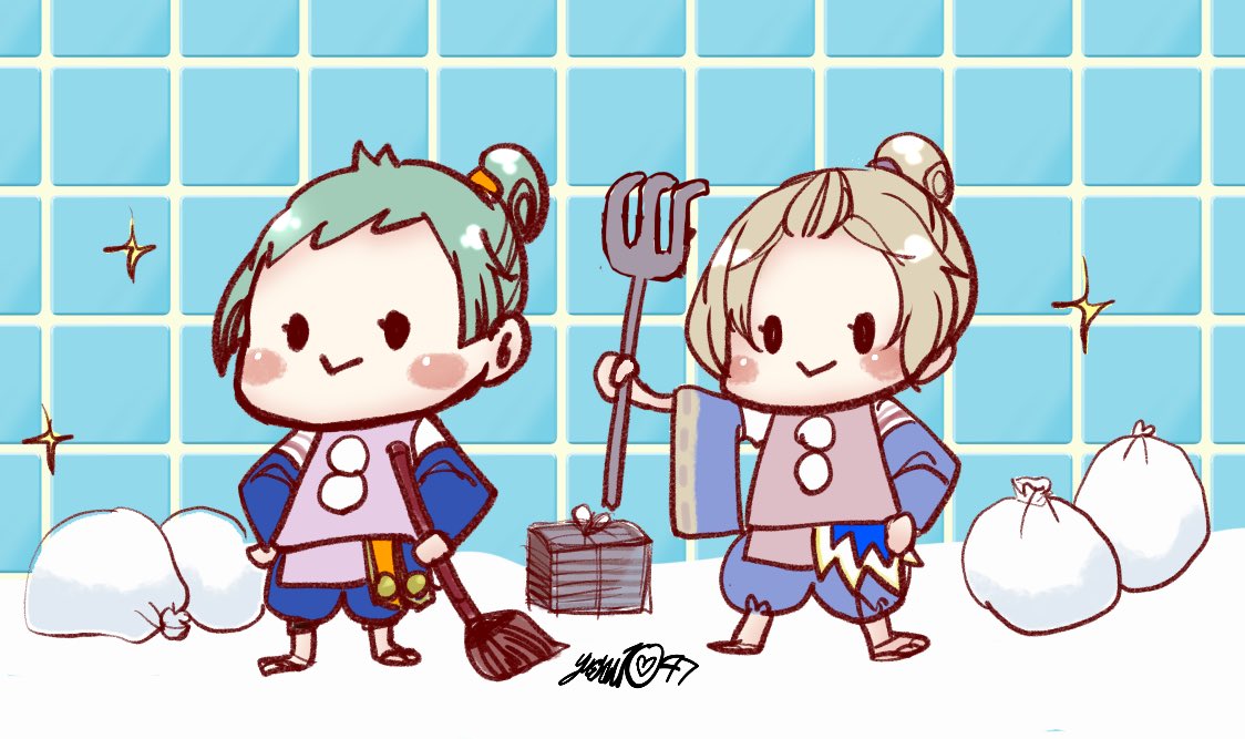 「大掃除なのか雪掻きなのか('∀`) 」|🕊ゆえる🦋のイラスト