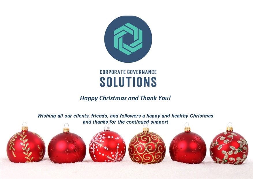 Happy Christmas from Corporate Governance Solutions!
