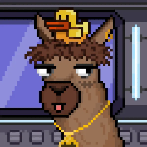 0xMarceline's tweet photo. @NFTLlama Llamaverse #2992 - Cutest Llama Award 💛 https://t.co/bAN3jxIoC1