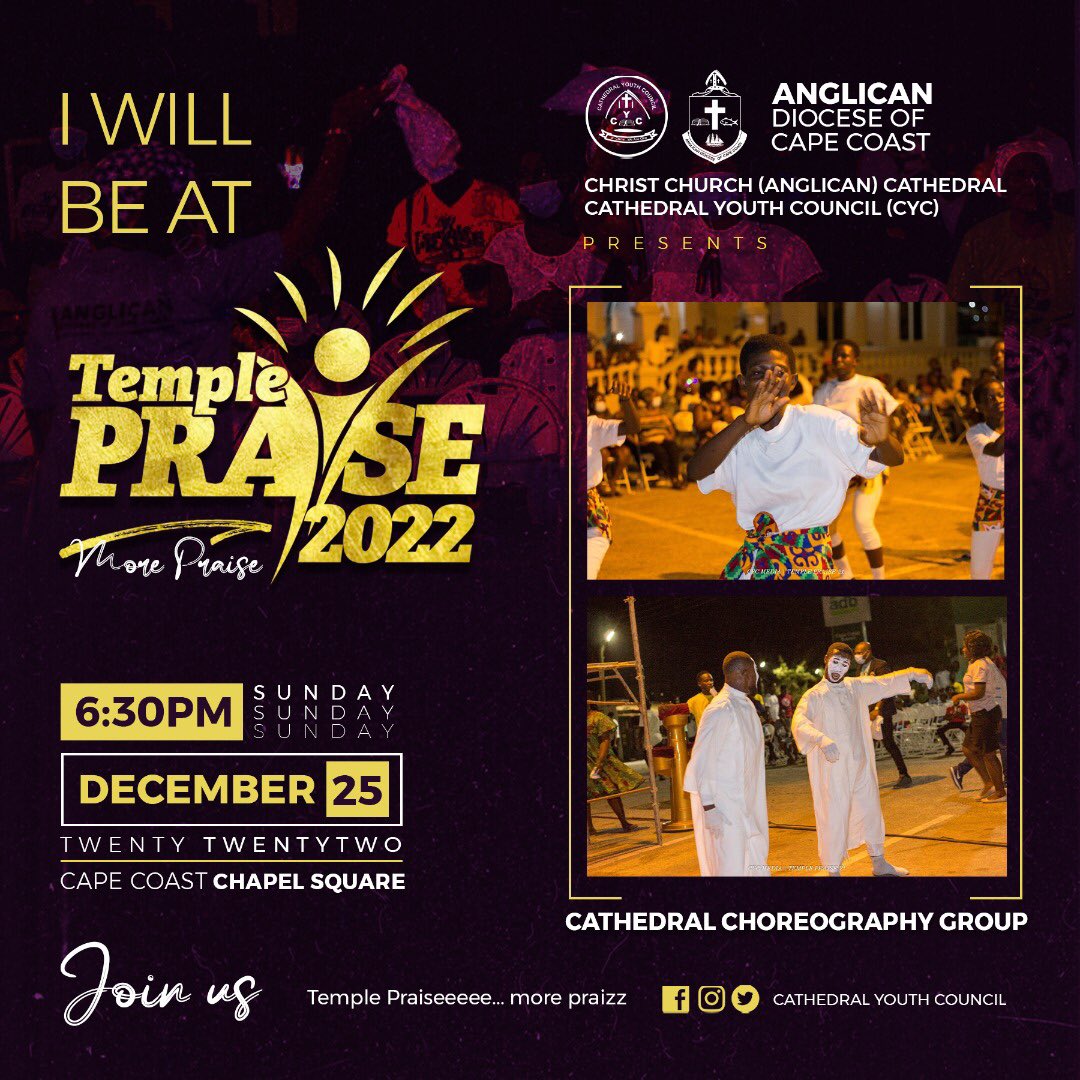 Join us on 25th December 2022. Temple Praise!!!! More!!!!  Praise
