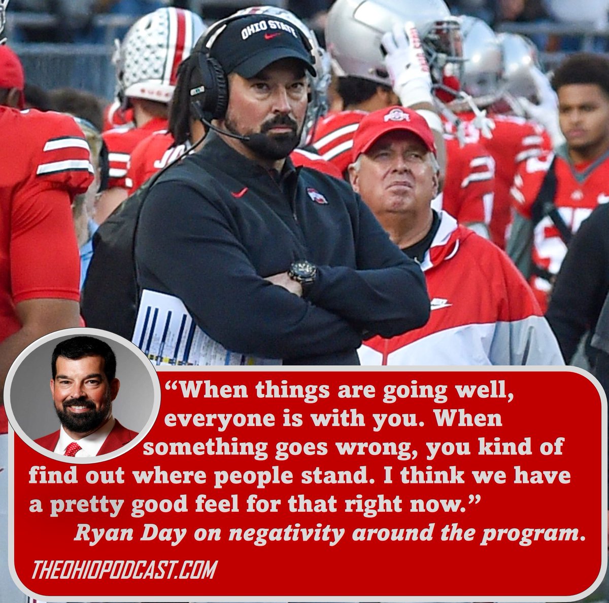 There was a moment yesterday during the press conference when Ryan Day was asked about fans being upset over losing to Michigan two years in a row but still making the CFP. His answer was very interesting. #BuckeyeQuotes #ohiostatefootball #theohiopodcast