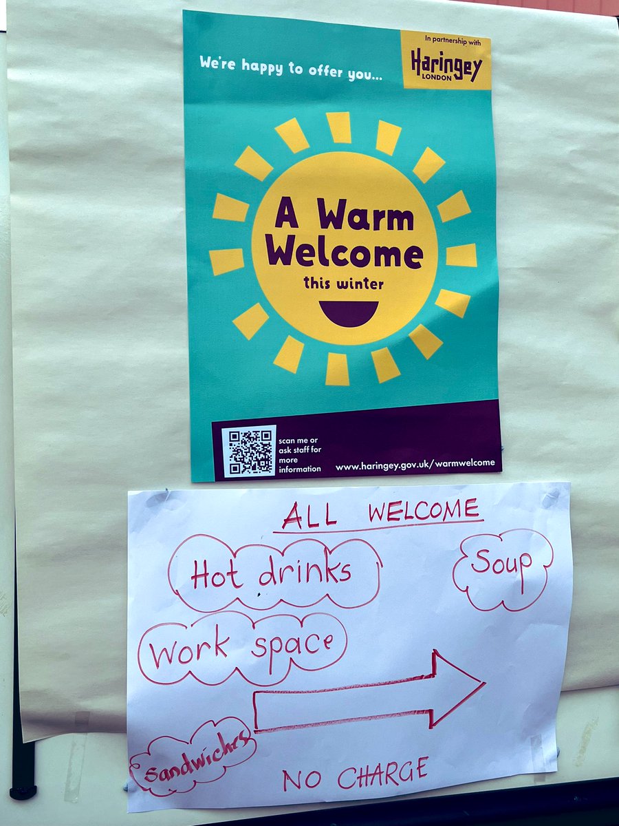 Great initiative by <a href="/haringeycouncil/">Haringey Council</a> - A Warm Welcome.
Community living rooms across the Borough where residents can go to keep warm, meet others, do activities, share in food &amp; drink. Ideal for older neighbours or those struggling with heating. Pls RT.

haringey.gov.uk/warmwelcome