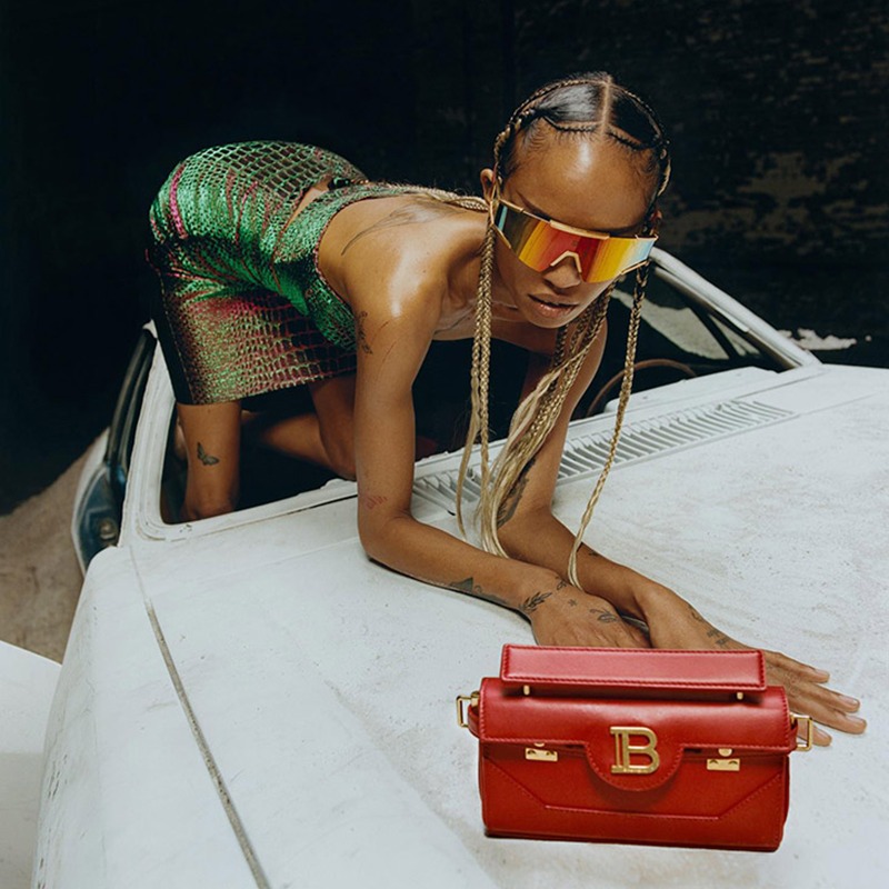 designscene's tweet photo. Discover #Balmain’s Resort 2023 campaign captured by photographer #LouieBanks starring #AdesuwaAighewi, #AidaBlue, #MariaKeidj, #Lucy, and #ErickElkana