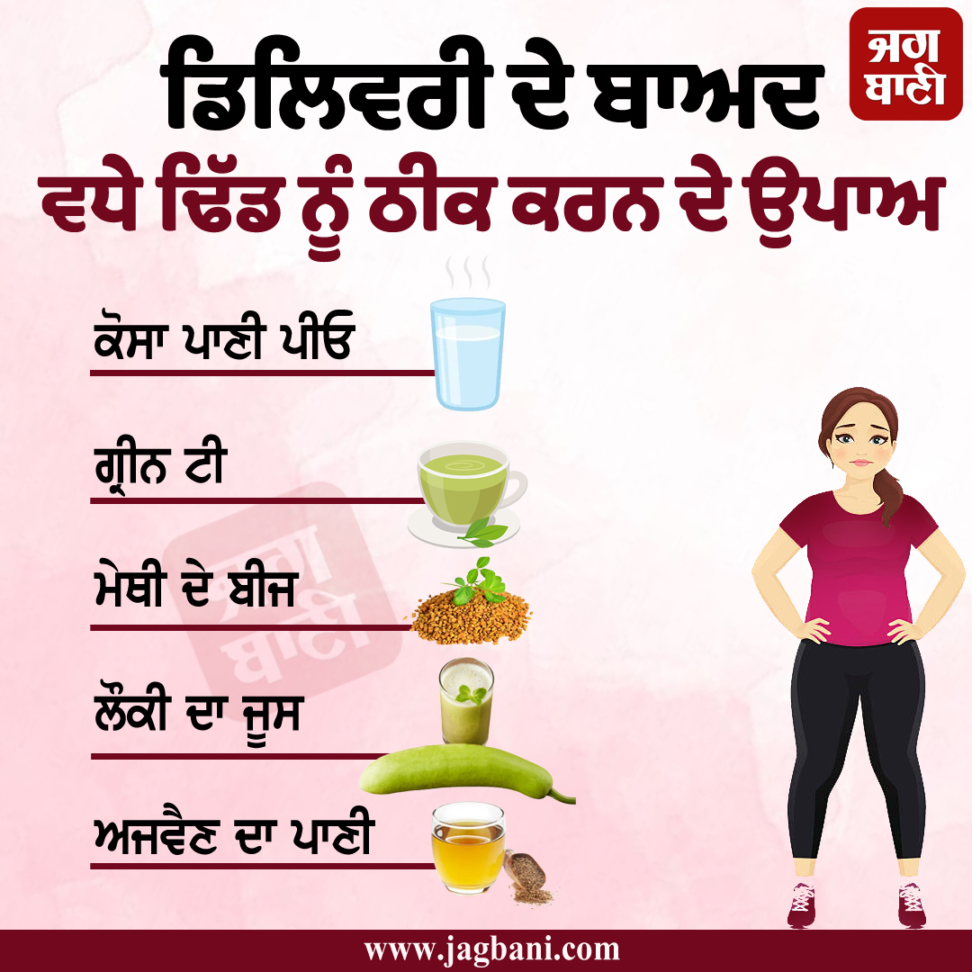 JagbaniOnline's tweet photo. ਡਿਲਿਵਰੀ ਦੇ ਬਾਅਦ ਵਧੇ ਢਿੱਡ ਨੂੰ ਠੀਕ ਕਰਨ ਦੇ ਉਪਾਅ
#Afterdelivery #Weightloss #Womencare #Jagbani https://t.co/7LSSLSUfJX
