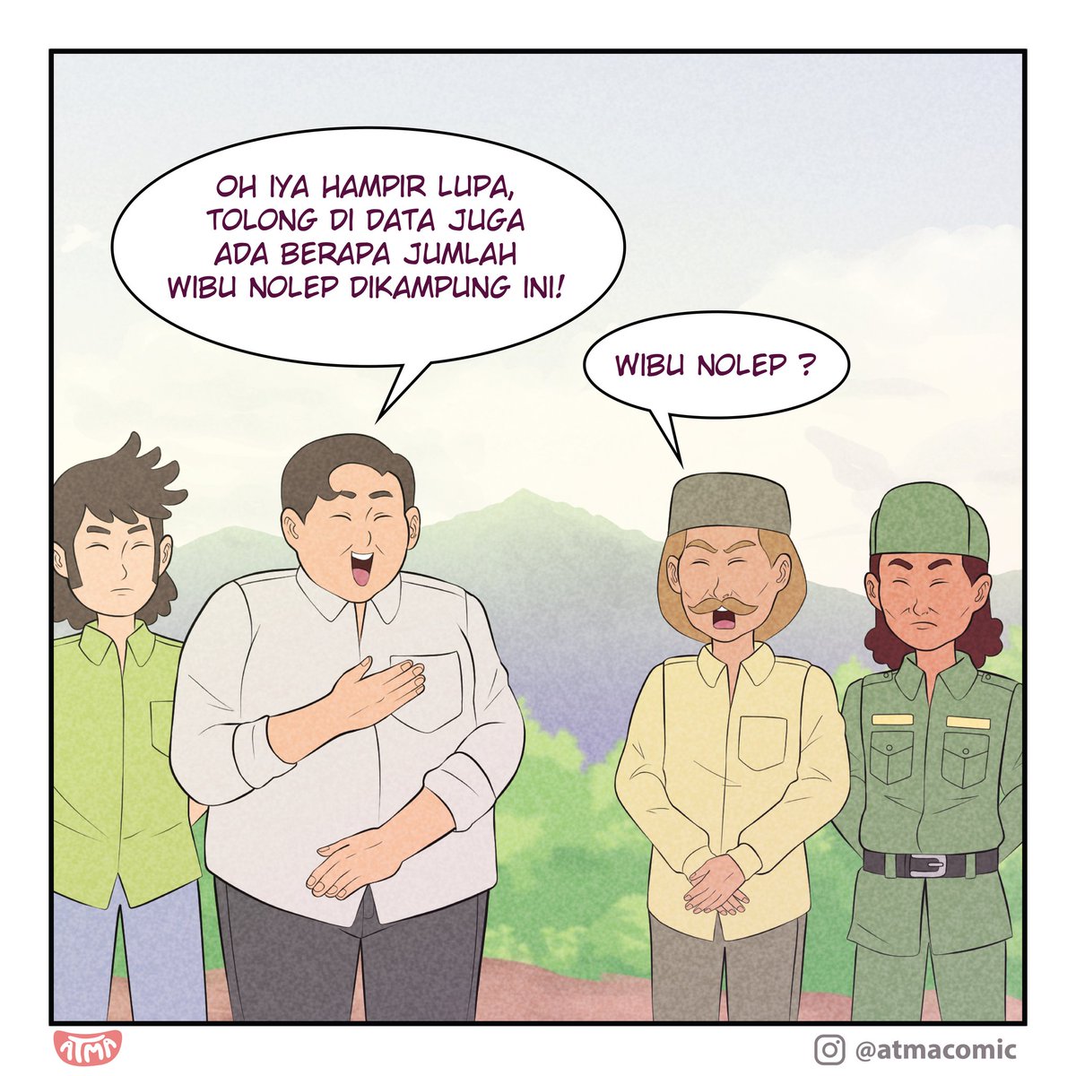atmacomic's tweet photo. Cairkan Pak RT ! - Part 2
#komikindonesia #komikindo #komikinajah #komikin #komiklucu #komiklokal #komikstrip #idntoon #comics #manga #anime #animedrawing #drawing #sketch #menggambar #gambar #ilustrasi #illustration #artwork #indonesia #atmacomic #wibu #nolep #wibunolep https://t.co/lcbQVZNdF7