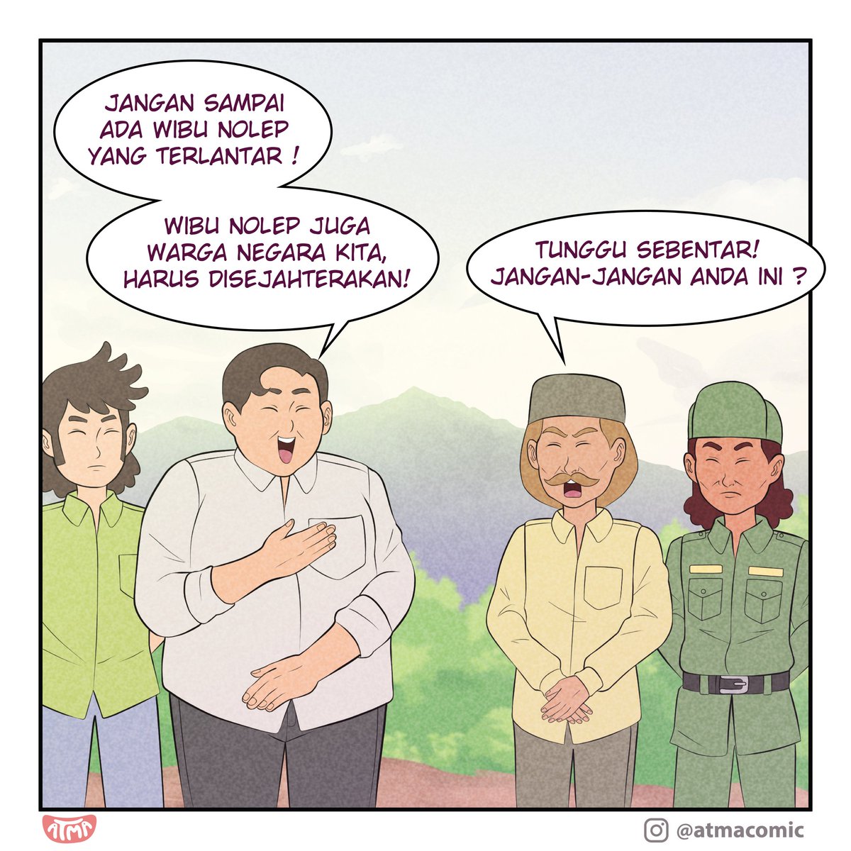 atmacomic's tweet photo. Cairkan Pak RT ! - Part 2
#komikindonesia #komikindo #komikinajah #komikin #komiklucu #komiklokal #komikstrip #idntoon #comics #manga #anime #animedrawing #drawing #sketch #menggambar #gambar #ilustrasi #illustration #artwork #indonesia #atmacomic #wibu #nolep #wibunolep https://t.co/lcbQVZNdF7