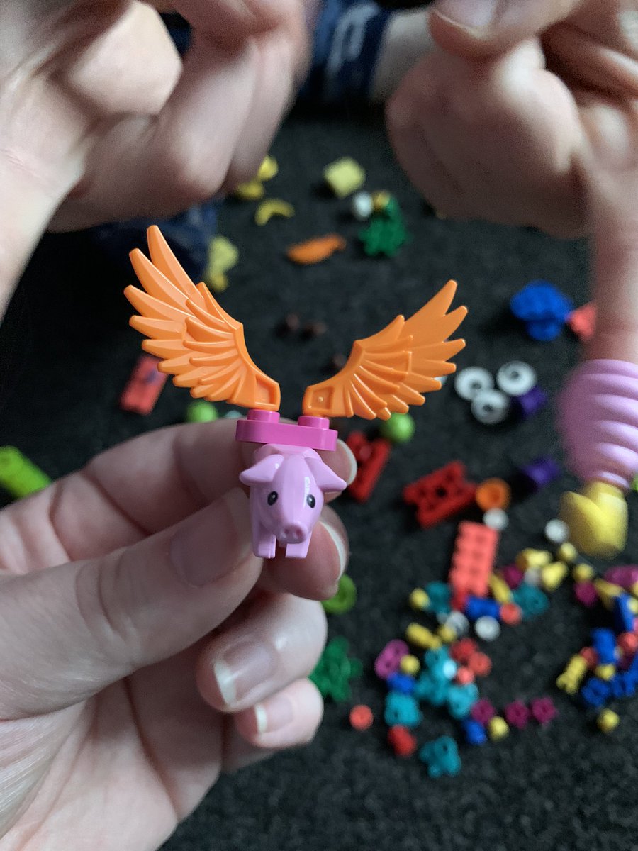 Lu_seeee's tweet photo. I’m sure there is something I should be doing ……
Nah, playing Lego with the smallest it is!
Everyone needs a Lego pig with wings right??
#HeKeepsTakingItAwayFromMe #DontShareLego #LegoFreebies https://t.co/c3BX5loGWy