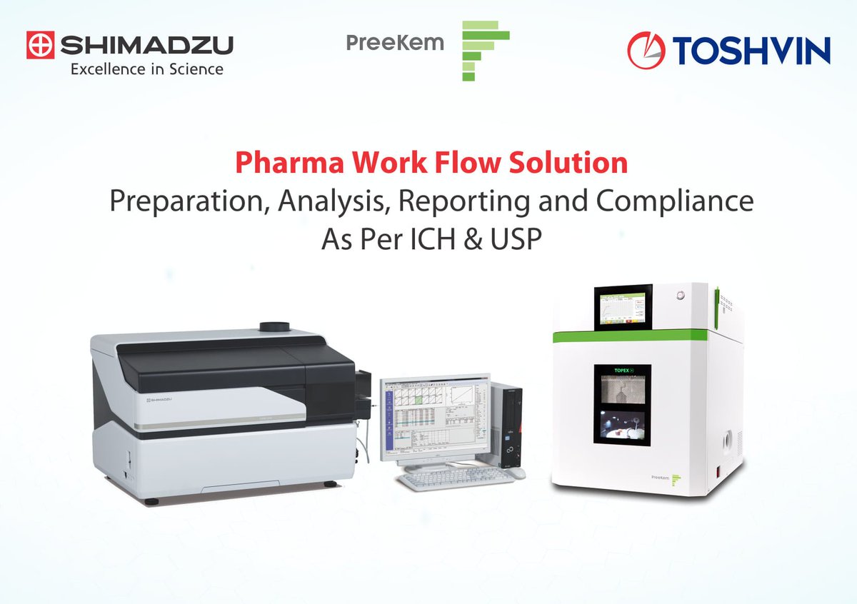 Toshvin's tweet photo. Pharma Work Flow Solution - Preparation, Analysis, Reporting and Compliance As Per ICH & USP
https://t.co/yN05HdtBLP
Request a Quote - https://t.co/gvaBzdvPnL
#Toshvin #Shimadzu #PreeKem #ICPMS #Topex https://t.co/ypJV9S4kp0