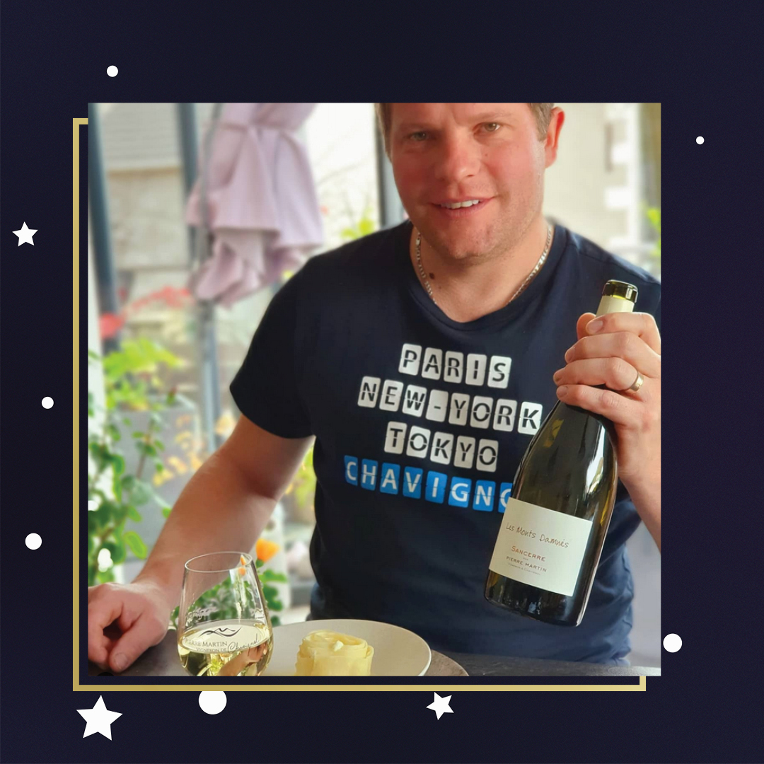 A glass of fizz is Pierre Martin's preferred way to start Christmas morning, ideally in the French Alps, freshly coated in snow!  For Christmas lunch, a large plate of fresh seafood alongside a magnum of Les Mont Damnés!