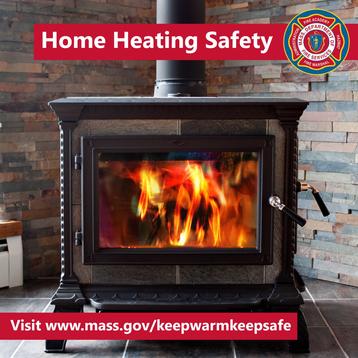 MassDFS's tweet photo. The @BernardstonMA Fire Department and #MutualAid responded to a house fire this week that started with piping from a #WoodStove. With #Winter here, #HomeHeating safety is more important than ever. #KeepWarmKeepSafe this heating season: https://t.co/eOx6MZGWmV https://t.co/lXv8TQ5zQM