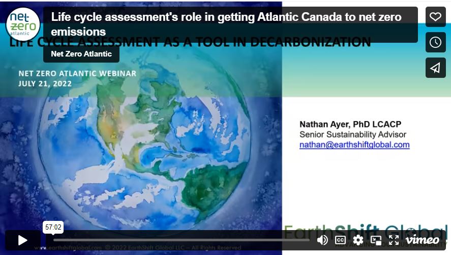 #WebinarRecap2022. Life cycle thinking has a critical role to play in the transition to net zero emissions by ensuring that measures taken to reduce GHG emissions are effective. Watch Nathan Ayer (<a href="/EarthShiftGlbl/">EarthShift Global</a>)'s webinar here: ow.ly/kaX050M7ykg