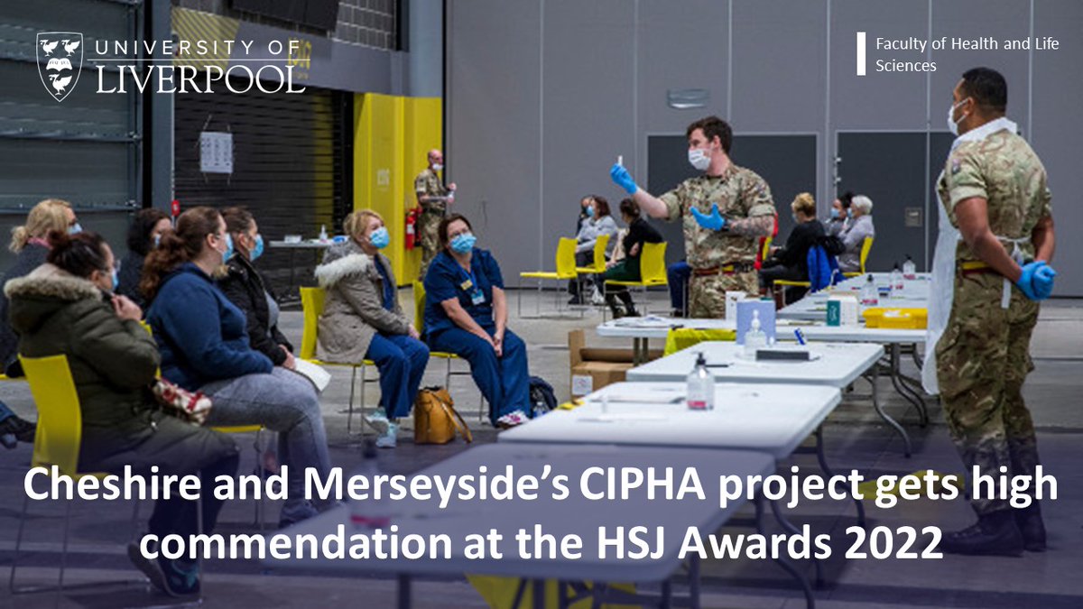 LivUniIPH's tweet photo. High Commendation @HSJ_Awards to @livuniHLS, @C_MPartnership & @livuniIPH's @CM_CIPHA designer Prof Iain Buchan of the #Worlds1st first city-wide #Covid19rapidantigentestingSMARTpilotscheme
@DPH_MAshton-"award is also for people of Liverpool" Full story: https://t.co/8lYyxsrcCe https://t.co/wWGBeF2tts