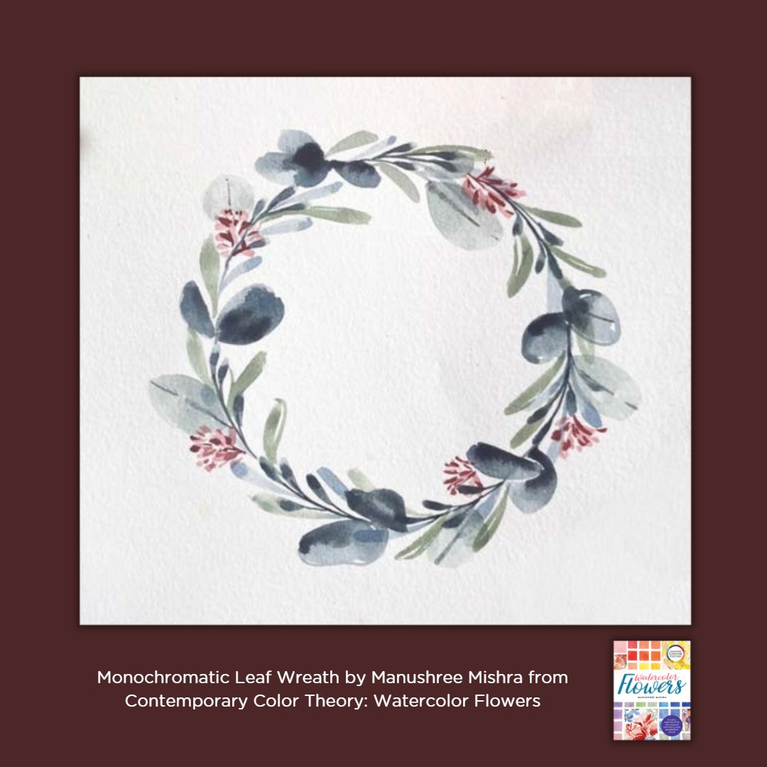 Monochromatic Leaf #Wreath from Contemporary Color Theory: Watercolor Flowers

Contemporary Color Theory: #Watercolor Flowers is available now wherever fine books are sold, including Amazon.
amazon.com/exec/obidos/AS…